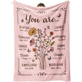 Christian Floral Throw Blanket Inspirational Scripture Faith Gift for Women Religious Birthday Gift for Mom Sister Daughter